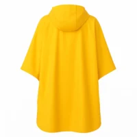Cape de pluie vélo Badawin jaune vue de face sur mannequin invisible