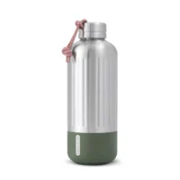 Gourde inox 850 ml olive Black+Blum vue studio sur fond clair