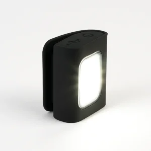 Lampe de sécurité vélo LED noire Badawin avec fixation magnétique et lumière puissante