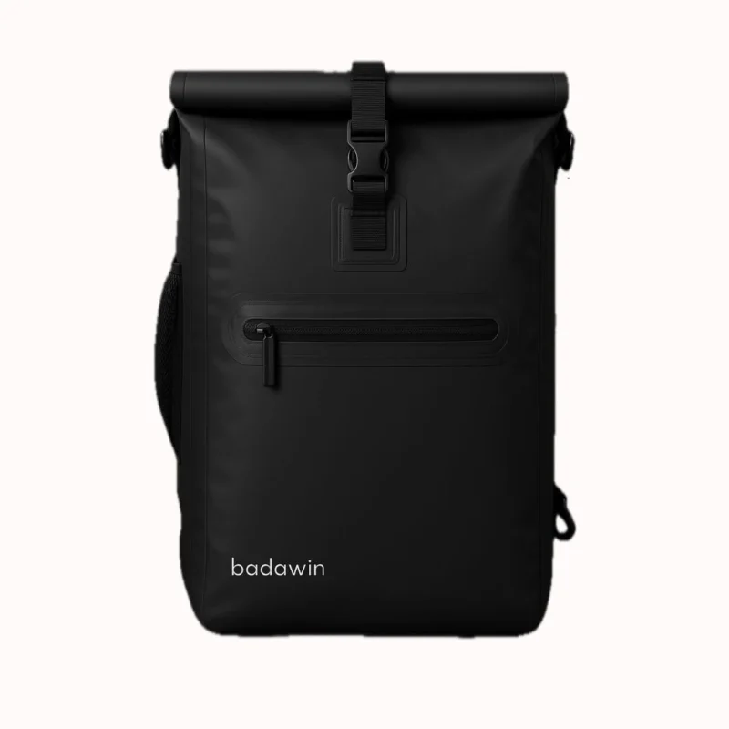 Sac à dos vélo Ali noir Badawin imperméable vue face