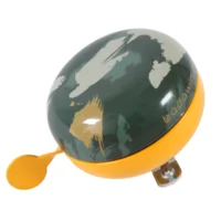 Sonnette de vélo Badawin camouflage vert kaki avec base jaune