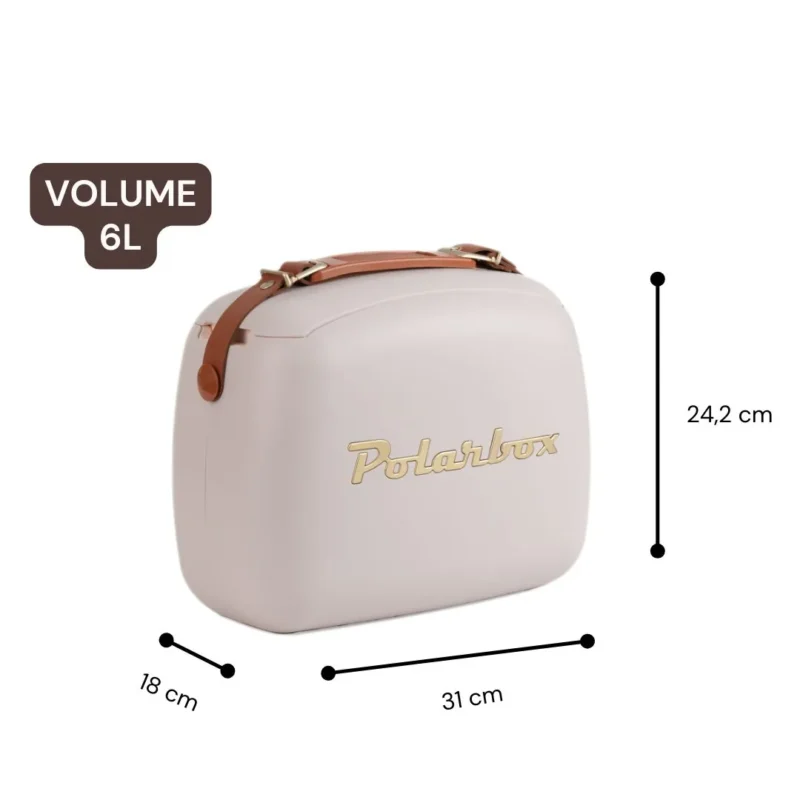 Dimensions de la Polarbox Perle 6L : 31 cm x 24,2 cm x 18 cm