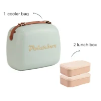 Pack glacière Polarbox verte 6L avec deux lunch box assorties
