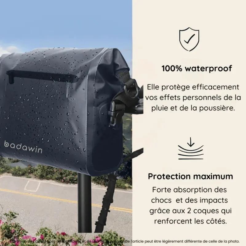 Sacoche guidon vélo Tess badawin 100% imperméable
