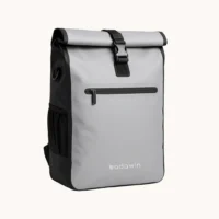 Sac vélo Badawin gris étanche vue studio