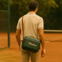 Homme portant la glacière Polarbox 6L Green Forest en bandoulière