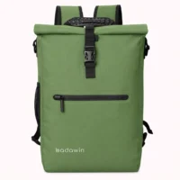 Sac à dos vélo Ali vert Badawin imperméable roll-top poche