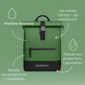 Sac Anna vert imperméable – Résiste à la pluie et à la poussière