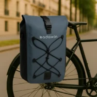 Sacoche de vélo Hind bleu Badawin fixée sur un vélo