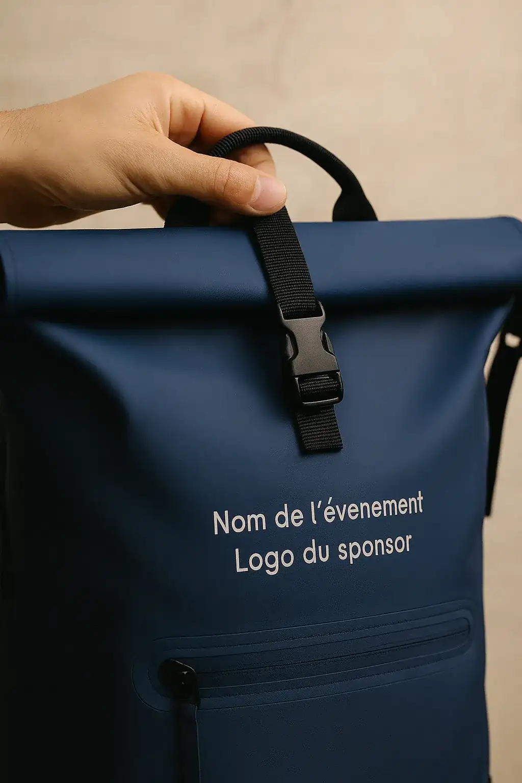 Personnalisation produit Badawin avec marquage discret sur un sac