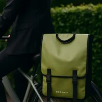 Sac à dos vélo imperméable Badawin Moh, coloris vert, fixation 3-en-1