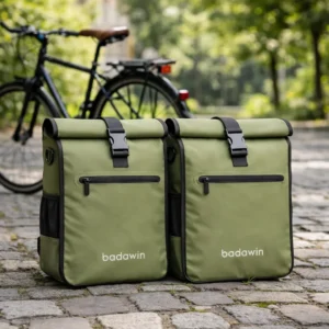 Lot de 2 sacoche vélo Aaron Badawin vert kaki