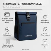Caractéristiques sac vélo Badawin imperméable 23 litres