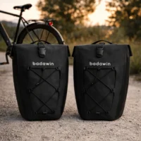 Lot de 2 sacoches vélo Hind noir Badawin