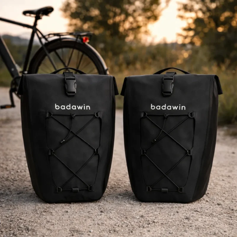 Lot de 2 sacoches vélo Hind noir Badawin