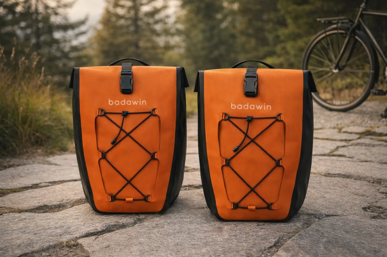Lot de 2 sacoches vélo Hind orange Badawin