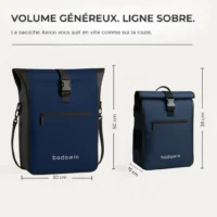 Dimensions du sac vélo Badawin capacité 23L