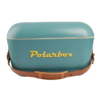 Glacière Polarbox Marine 20L avec logo doré et bandoulière réglable