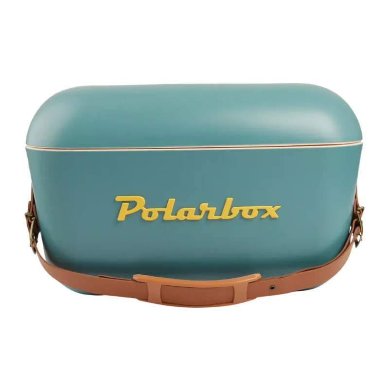 Glacière Polarbox Marine 20L avec logo doré et bandoulière réglable